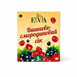 Сок восстановленный осветленный пастеризованный вишнево-смородиновый Eva к/у 3л 4498500 фото