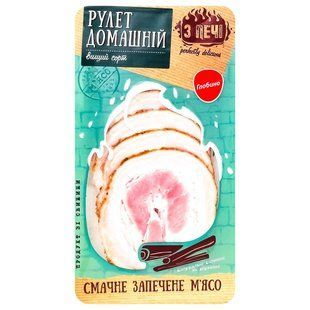 Продукт зі свинини к/в Рулет Домашній в/г Глобино, 100 г, 4675130 фото