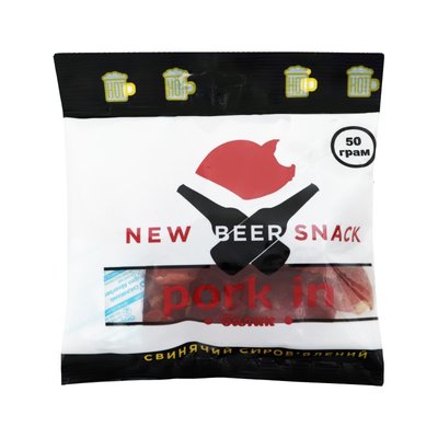 Балик свинячий сиров'ялений New Beer Snack, 50 г 2518870 фото