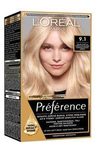 Крем-краска для волос Preference №9.1 L'Oreal Paris, 1шт 4275840 фото