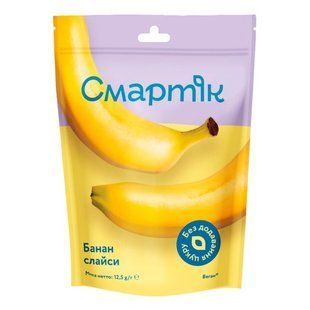 Банан сублімований слайси Смартик 12.5г 4502680 фото