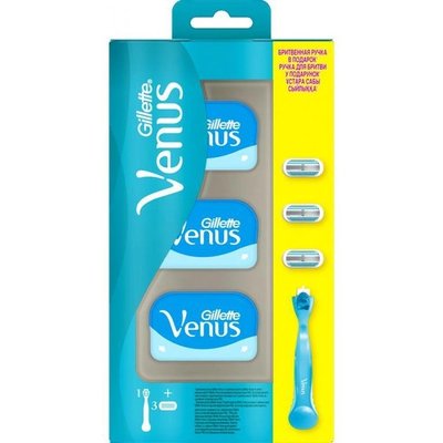 Набір ручка бритвена+касети змінні Venus Gillette, 1шт 3846850 фото