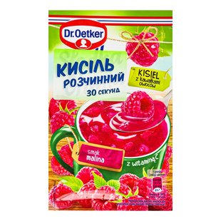 Кисіль зі смаком малини з шматочками фруктів Dr.Oetker, 31.5 г 3938790 фото