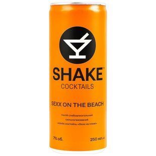 Напій слабоалкогольний 7% сильногазований Sexx on the Beach з/б Shake, 0.25 л 4726860 фото