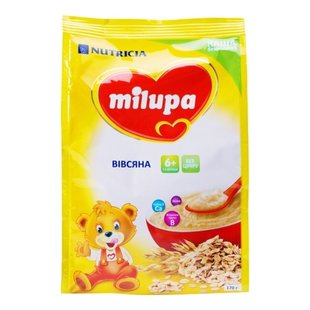 Каша безмолочна для дітей від 6 міс суха вівсяна Milupa, 170 г 2589550 фото