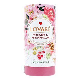 Чай листовий зелений Strawberry marshmallow Lovare, 80 г 3677080 фото