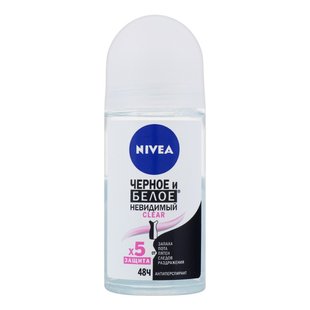 Антиперспірант Clear Чорне і біле Nivea, 50 мл 1954590 фото