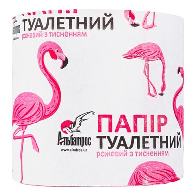 Туалетний папір рожевий Альбатрос, 1шт/уп. 3910140 фото