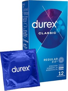 Презервативи латексні з силіконовим змазкою Classic Durex, 12 шт/уп. 2607530 фото