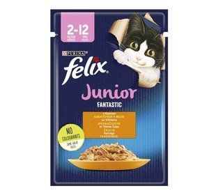 Корм для котів з куркою у желе Junior Fantastic Felix, 85 г 3648230 фото
