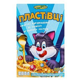 Пластівці кукурудзяні глазуровані зі смаком згущеного молока Золоте зерно, 80г 3332610 фото