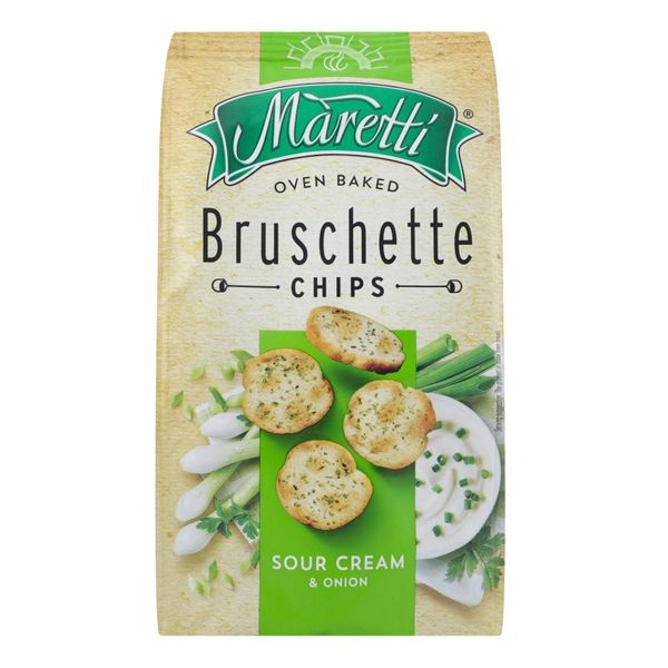 Брускетты хлебные запеченные со вкусом сметаны и лука Maretti, 70 г 3597170 фото