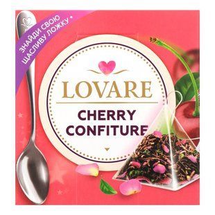 Чай пакетований чорний та зелений Cherry Confiture Lovare, 15 шт/уп. 3198500 фото