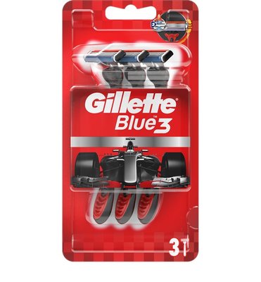 Одноразові станки для гоління Blue 3 Red Nitro Gillette, 6 шт 3192310 фото