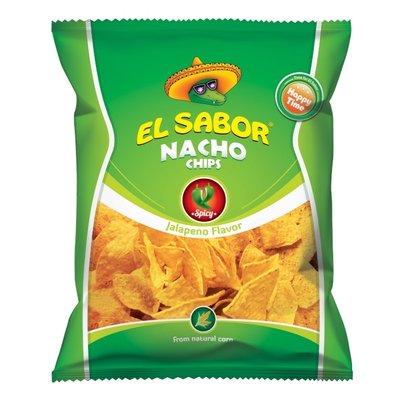 Чіпси кукурудзяні зі смаком перцю халапеньо El Sabor Nacho, 100 г 4038060 фото