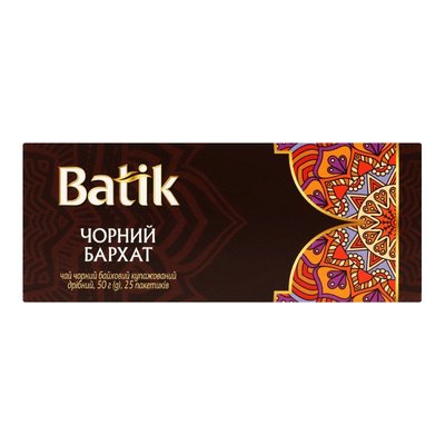 Чай пакетований Чорний оксамит Batik, 25 пак.*2г 3943320 фото