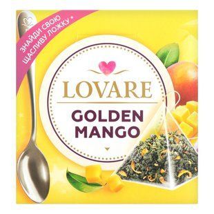 Чай пакетований зелений Golden Mango Lovare, 15 шт/уп. 3198530 фото