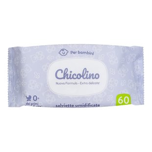 Вологі серветки з перших днів життя Chicolino, 60 шт/уп. 3352830 фото