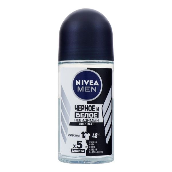 Дезодорант шариковый мужской Черное и белое Nivea, 50 мл 2643120 фото