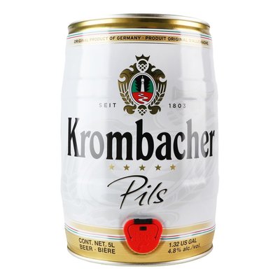 Пиво світле Krombacher Pils 4,8%, 5л 2118120 фото