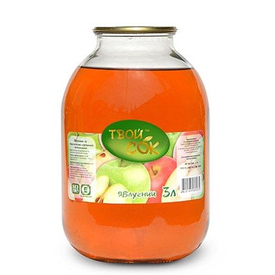 Сок яблочный пастеризованный Твой сок, 3 л 2277460 фото