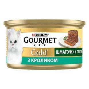Корм для котів З кроликом ж/б Gold Gourmet, 85 г 1899860 фото