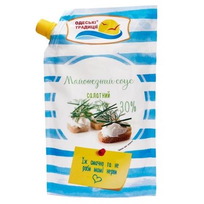 Майонезний соус 30% салатний Одеські традиції, 300 г 3814800 фото