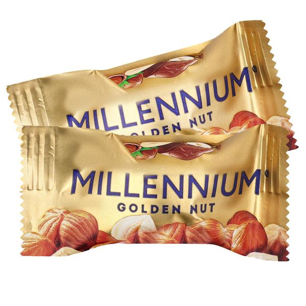 Цукерки Golden Nut з начинкою та цілими горіхами NEW Millennium, 100 г 4105350 фото