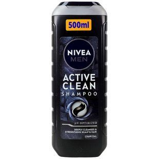 Шампунь для мужчин Active Clean Nivea, 500мл 4715730 фото