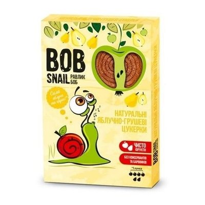 Цукерки яблуко-груша Bob Snail, 60 г 3551010 фото