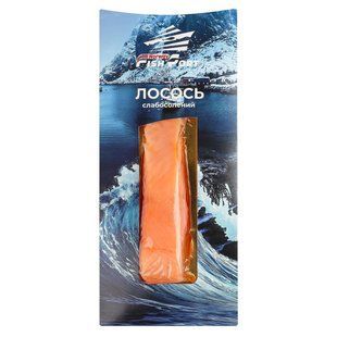 Лосось слабосоленый филе кусок на коже термоформа Fish port, 170 г 4686250 фото