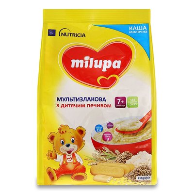 Каша молочна мультизлакова з печивом Milupa, 210 г 2589600 фото