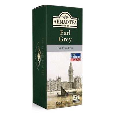 Чай чорний пакетований Earl Grey Ahmad, 25 шт/пак 1853250 фото