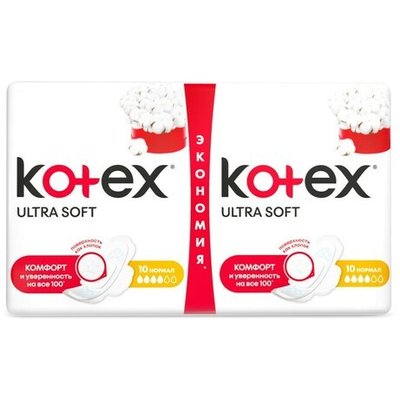 Прокладки гигиенические Kotex Ultra Soft Normal Duo, 20 шт/уп. 1645260 фото