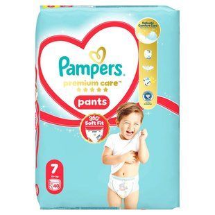Трусики-подгузники для детей 17+ Premім Care Pants Giant Plus Pampers, 40шт/уп. 4782100 фото