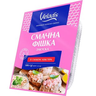 Закуска креветкова зі смаком лобстера Смачна фішка Veladis, 100 г 4004870 фото