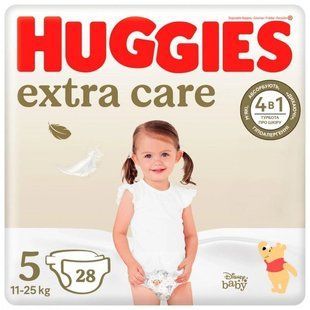 Подгузники для детей 11-25 кг 5 Extra Care Huggies, 28 шт/уп. 4121870 фото