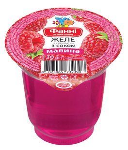 Желе із сироватки Малина Фанні, 130 г 4248990 фото