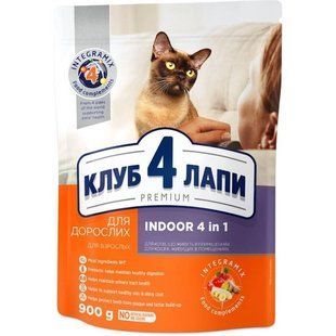 Корм сухий для котів Indoor 4 in 1 Premium Club 4 Paws, 900 г 3001870 фото