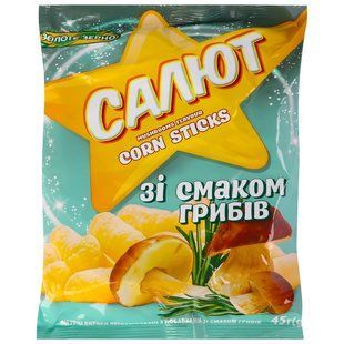 Кукурузные палочки со вкусом грибов Салют, 45 г 33336 фото