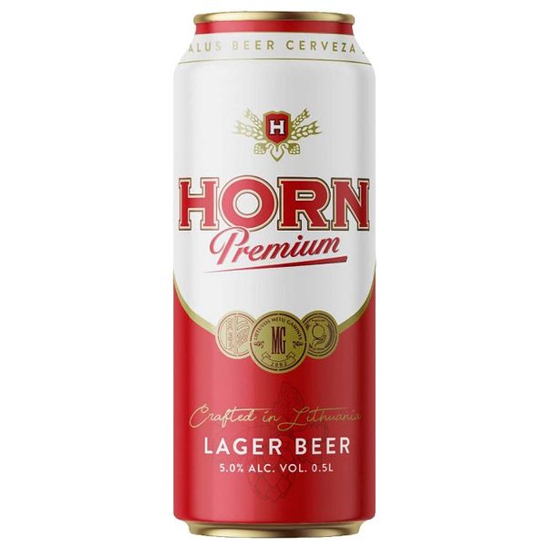 Пиво світле ж/б Premium Horn, 0.5 л 4065390 фото