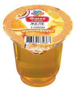 Желе із сироватки Мультифрукт Фанні, 130 г 4248970 фото