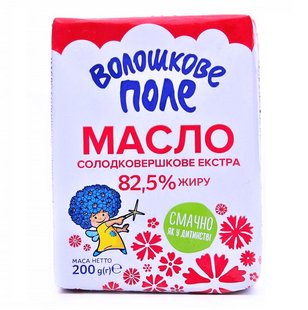 Масло солодковершкове 82.5% Екстра Волошкове Поле, 180 г 2897520 фото