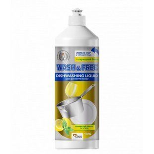 Средство для мытья посуды Сочный лимон и мята Wash&Free, 1 л 3625340 фото