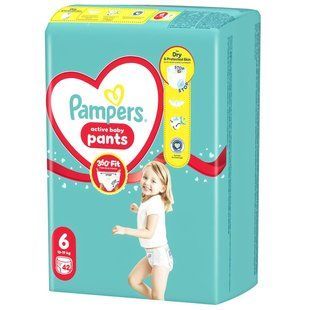 Трусики-подгузники для детей 13-19 кг Active Baby Pants Giant Джамбо, Pampers, 42 шт/уп. 4782070 фото