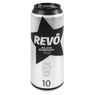Напій енергетичний 10% слабоалкогольний сильногазований Стронг з/б Revo, 0.5л 4762520 фото