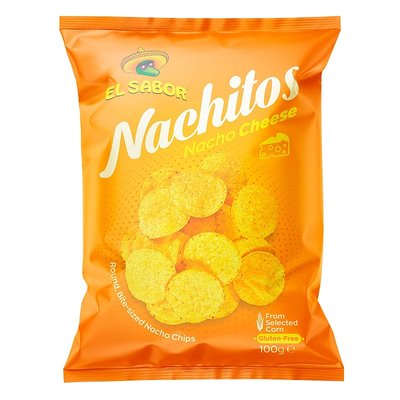 Чіпси кукурудзяні зі смаком сиру El Sabor Nachitos, 100 г 4146230 фото