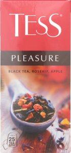 Чай чорний пакетований Tess Pleasure, 1.5 г * 25 пак. 2461920 фото