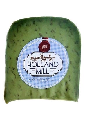 Сыр твердый с зеленым песто 50% Гауда Holland Mill, 250 г 4169550 фото