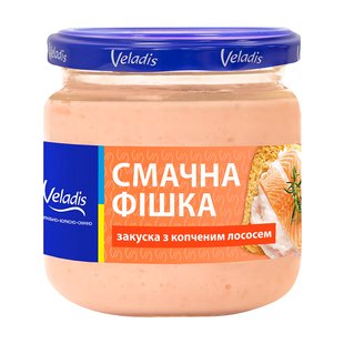 Закуска рибна з копченим лососем Смачна фішка Veladis, 150 г 4007240 фото